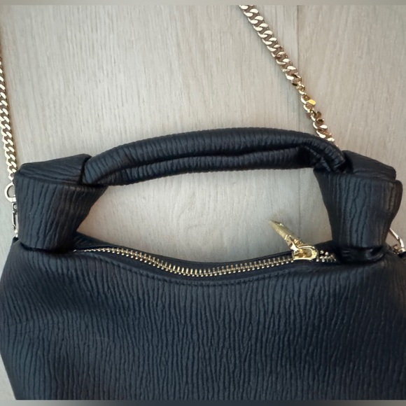 Mango Black Textured Knot Chain Bag - Picture 4 of 6